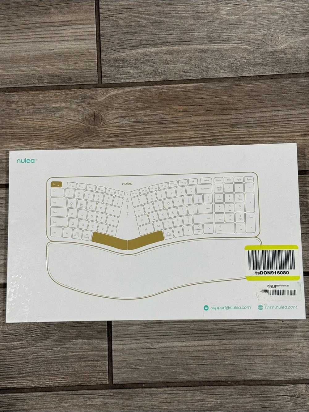 Nulea RT05B Wireless Ergonomic Keyboard Split Keyboard with Cushioned Wrist Rest